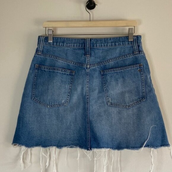 MADEWELL McCarren raw hem denim mini skirt - Picture 5 of 8
